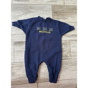 Vintage 1990s Michigan Embroidered One-piece Baby 12 Months